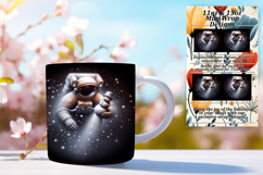 Charming 15oz Mug Wrap Png Artwork , Astronaut Product Image 1