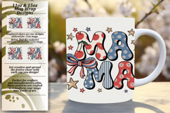 Sleek 11oz Mug Wrap Png Artwork , Mama Product Image 1