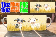 Charming Cow Mug Wraps for 11oz and 15oz Sublimation Product Image 1