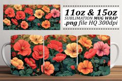 Spring Floral Delight Mug Wrap - Pattern 11oz 15oz Product Image 1