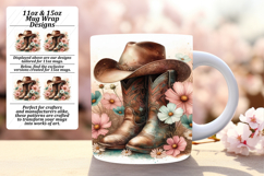 Delightful 15oz Mug Wrap Png Artwork , Western Product Image 1