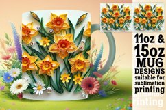 Delicate Spring Blossom Mug Wrap Design 11oz 15oz Product Image 1