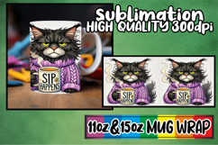 Joyful adventures 11oz 15oz sublimation wrap, Grumpy Cat Product Image 1