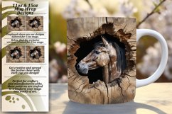 Playful Horse Mug Wrap Watercolor Elegance Product Image 1