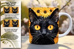 Dynamic 3D Cat Charms: Vibrant Mug Wrap Delights Product Image 1