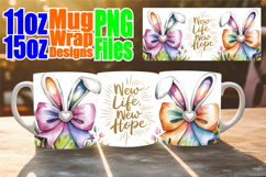 Beautiful sunsets sublimation mug wrap, Easter Bow Product Image 1