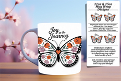 Artful 11oz Mug Wrap Png Template , Butterfly Product Image 1