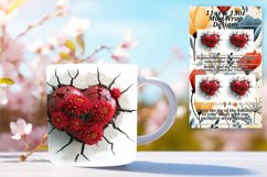 Springtime Charm: 3D Heart Mug Wrap Variety Product Image 1