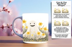Easter Phantoms: Ghost Pattern Mug Wrap Product Image 1