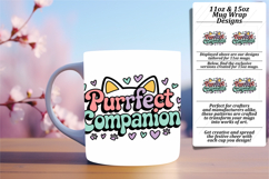 Cute 15oz Mug Wrap Png Artwork , Cat Quote Product Image 1