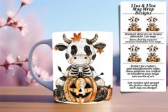 Spooky Cow Mug Wrap for Halloween Season 11oz/15oz Product Image 1