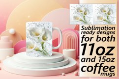Aqua Harmony: Sublimation Art Mug Wrap 11oz 15oz Product Image 1