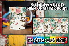Amazing vibes sublimation 11oz 15oz mug wrap, Flower Quote Product Image 1