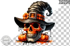 Halloween Skull Sublimation - Clipart PNG Design Product Image 1