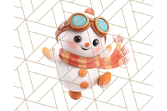 Adorable Snowman Character PNG Clipart Product Image 2