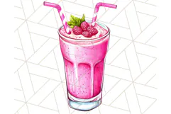 Pink Summer Clipart, Cute Beach Icons, Aesthetic PNG Product Image 2