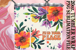 Whimsical nights 20oz tumbler wrap, Flower Quote Product Image 1