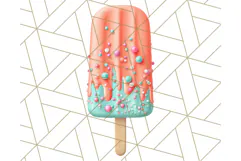 Coral and Aqua Summer Clipart PNG Pastel Tropical Icons Product Image 2