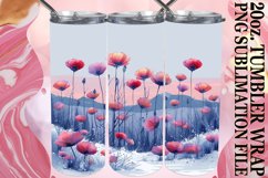 Whimsical Floral Tumbler Design Sublimation Product Image 1