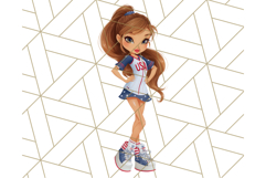 Patriotic Fashion Girl Clipart PNG for 4th of July Product Image 2