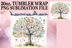 Chic Enchanting Tree Tumbler Wrap: 20oz Sublimation Product Image 1