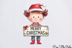 Cute Watercolor Christmas Farm Clipart PNG Product Image 1
