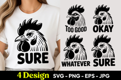 Rooster Sure Okay Mood SVG PNG Product Image 1