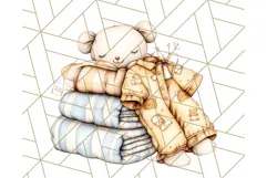 Cozy Laundry Day Clipart PNG Pastel Home Decor, Home Png Product Image 2