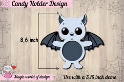 Boy bat halloween paper cut file svg, craft template Product Image 3