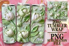 Flower and Fruit 3D Tumbler Design Product Image 1