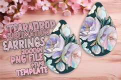 Cute Teardrop Design for Sublimation , Flower Pattern Product Image 1
