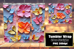 Perfect Gift: 20oz Tumbler Design , 3D Flower Product Image 1