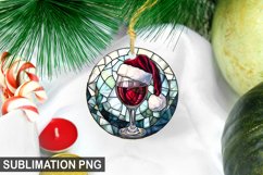 Christmas Santa Wineglass Ornament | Christmas Ornament PNG Product Image 1