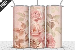 3D Flowers Tumbler Wrap | Sublimation Design | Tumble PNG Product Image 3