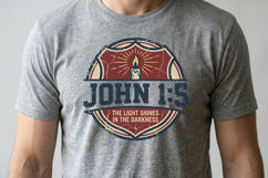 John 1:5- T-shirt Design Product Image 2