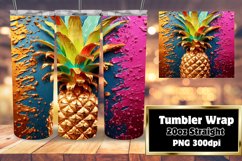 Juicy Pineapple Color Splash 3D Tumbler Product Image 1