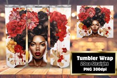Portrait Melanin Beauty 3D Tumbler Wrap 20oz Product Image 1