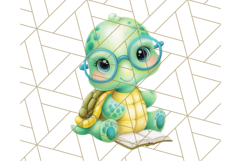 Cute Baby Turtle Clipart, Cute Animals Png Product Image 2