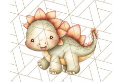 Cute Cartoon Dinosaur Clipart PNG, Prehistoric Animals PNG Product Image 2