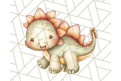 Cute Cartoon Dinosaur Clipart PNG, Prehistoric Animals PNG Product Image 2