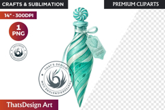 Christmas Winter Potion Bottles PNG, Magical Holiday Clipart Product Image 1