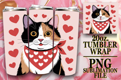GIFT OF JOYFULNESS 20oz TUMBLER WRAP, Valentines Cat Product Image 1