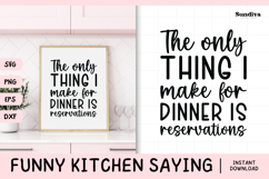 Funny Kitchen Saying SVG | Reservations Product Image 1
