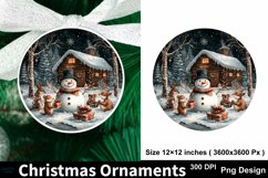 Christmas Ornaments PNG Round Sign PNG, Christmas Round Sign Product Image 1