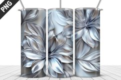 3D Flowers Tumbler Wrap | Sublimation Design | Tumble PNG Product Image 3