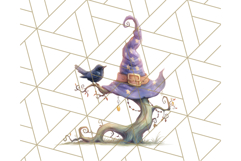 Halloween Witch House Clipart PNG with Potions and Brooms Product Image 2