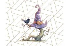 Halloween Witch House Clipart PNG with Potions and Brooms Product Image 2