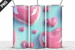 Valentines Love Skinny Tumbler PNG Wrap| Valentines Tumbler Product Image 3