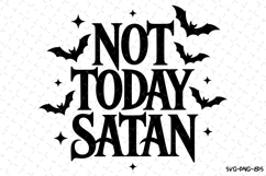 Not Today Satan Svg | Halloween Svg | Svg Cut Files Product Image 1