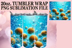 Vibrant Thoughts 20oz tumbler wrap, 3D Fruits Product Image 1